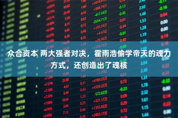 众合资本 两大强者对决，霍雨浩偷学帝天的魂力方式，还创造出了魂核